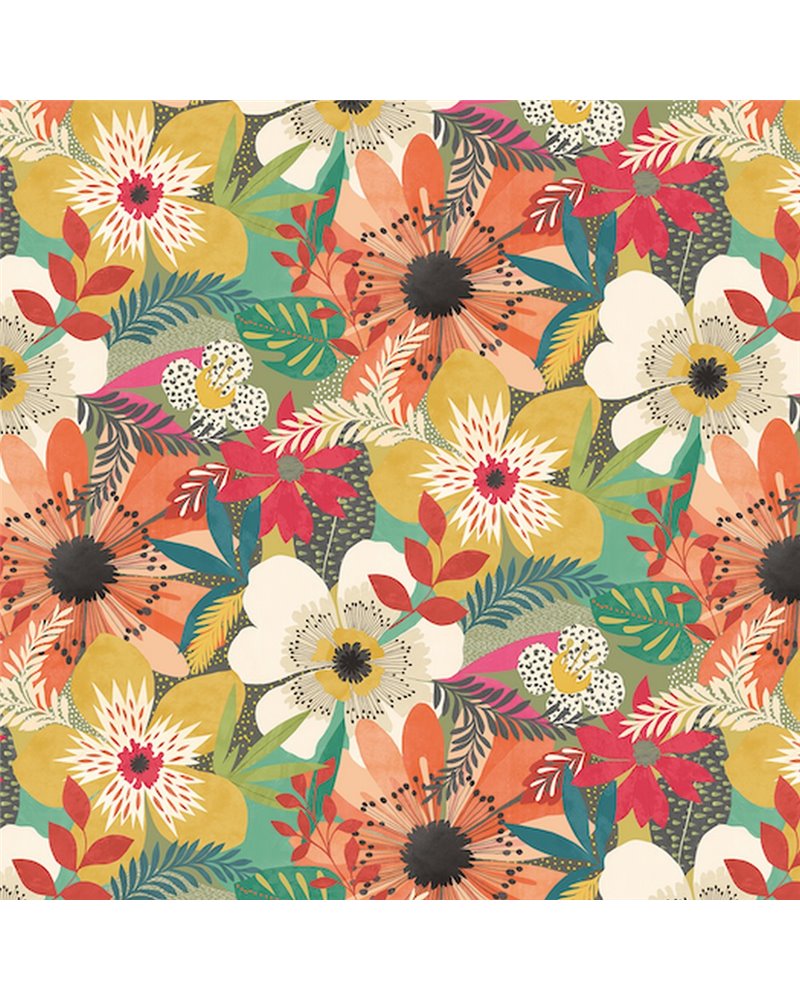 Floral Riot Olive CEP50105W Floral Riot Olive CEP50105W