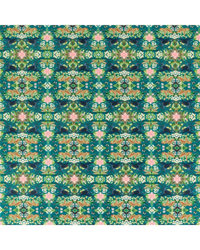 Wonderlust Tea Story Teal Velvet F1592-02 Wonderlust Tea Story Teal Velvet F1592-02
