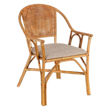 SILLA NATURAL RATTAN SALÓN 56 X 60 X 84 CM REF.105478