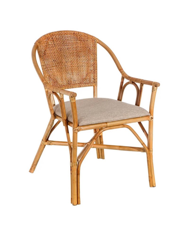 SILLA NATURAL RATTAN SALÓN 56 X 60 X 84 CM REF.105478 SILLA NATURAL RATTAN SALÓN 56 X 60 X 84 CM REF.105478