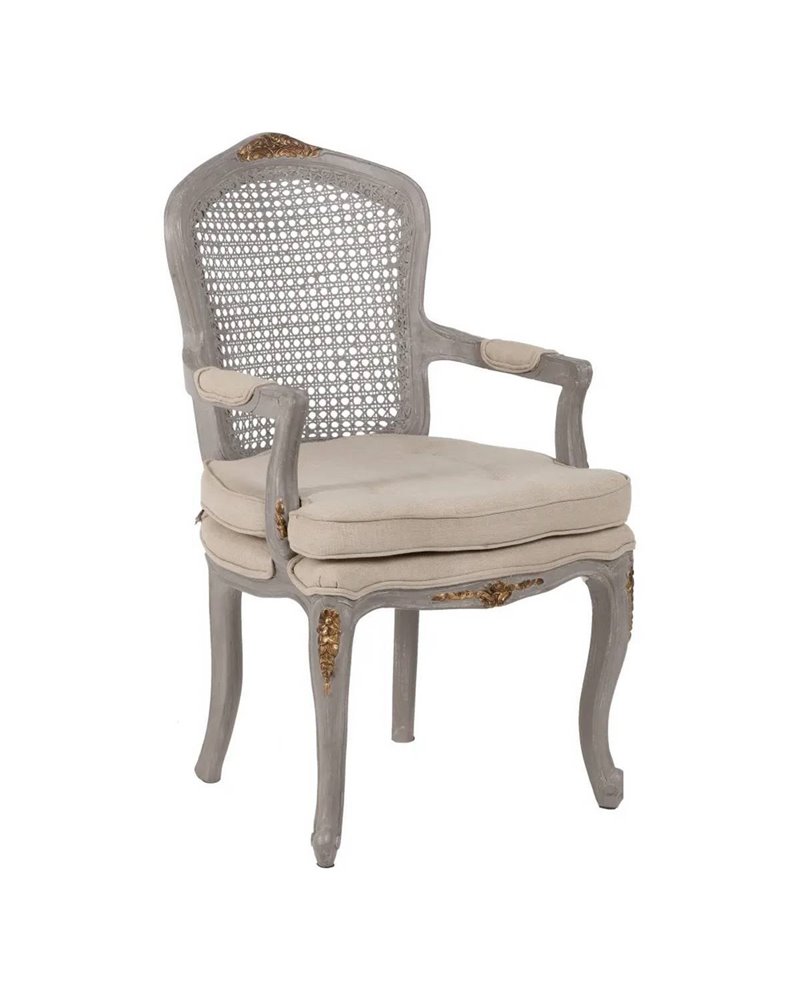 SILLÓN GRIS-BEIGE DM-MADERA SALÓN 58 X 52 X 98,50 CM REF.608023 SILLÓN GRIS-BEIGE DM-MADERA SALÓN 58 X 52 X 98,50 CM REF.608023