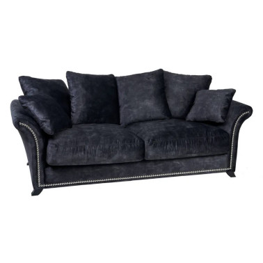 SOFÁ 3 PLAZAS GRIS OSCURO TEJIDO SALÓN 228 X 97 X 100 CM REF.605170