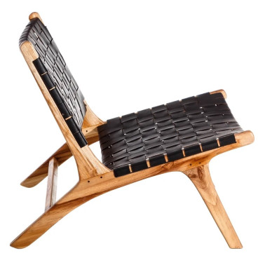 BLACK ARMCHAIR TEAK...