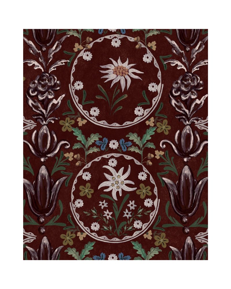 Edelweiss Burgundy WP20694 Edelweiss Burgundy WP20694