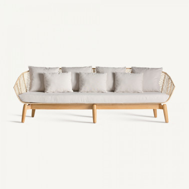 SOFÁ PLISSÉ RATTAN REF-28395