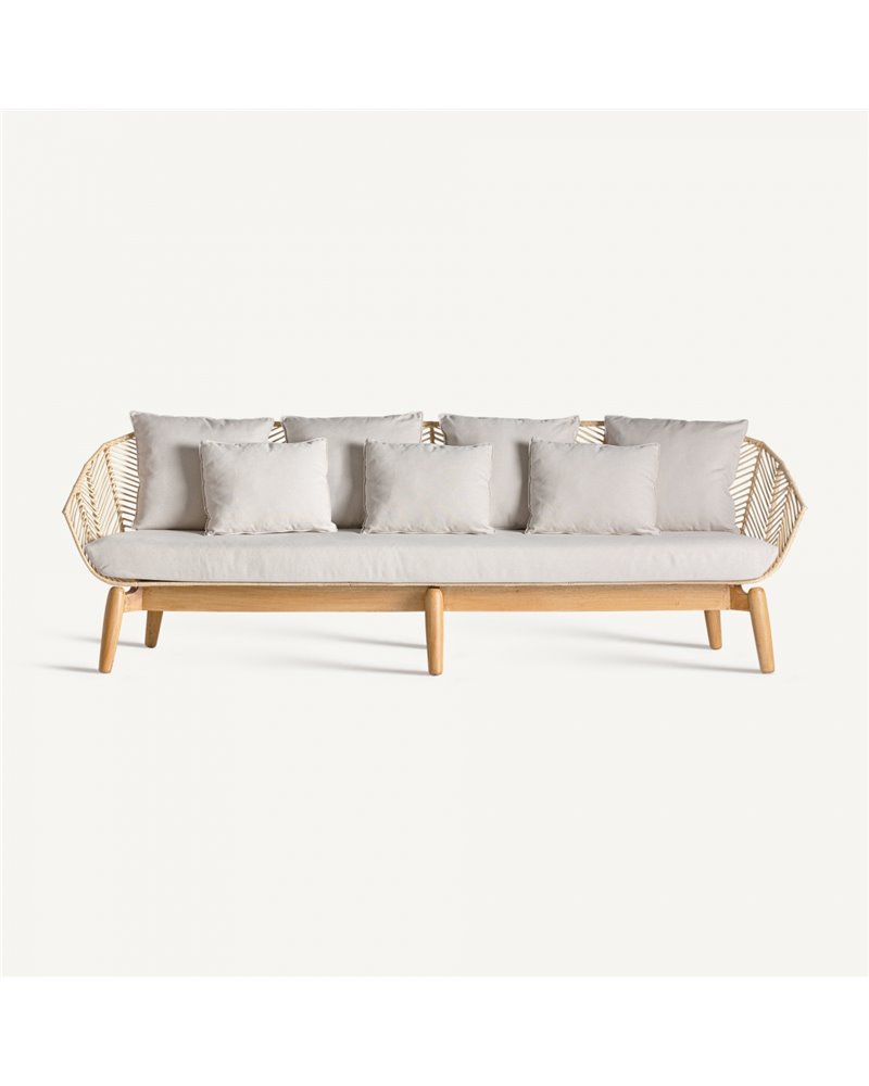 SOFÁ PLISSÉ RATTAN REF-28395 SOFÁ PLISSÉ RATTAN REF-28395