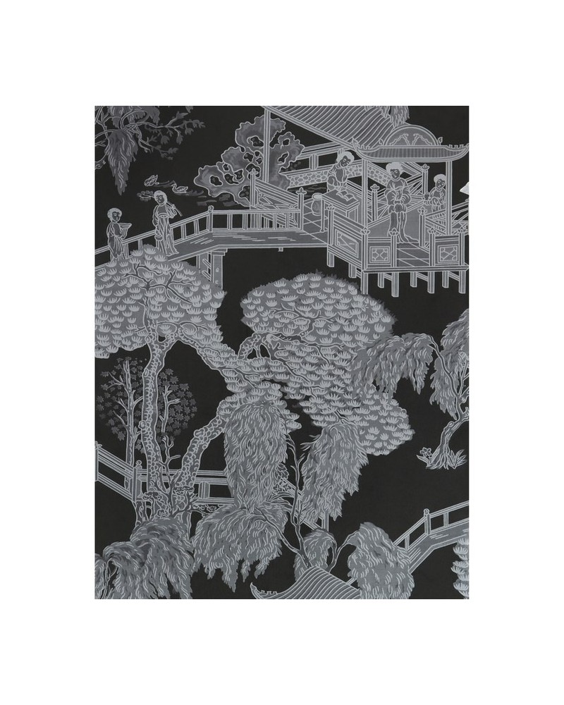 Papier peint GDW-5252-002 Zhou Jun Negro-Plata - LORENZO CASTILLO Papier peint GDW-5252-002 Zhou Jun Negro-Plata - LORENZO CASTILLO