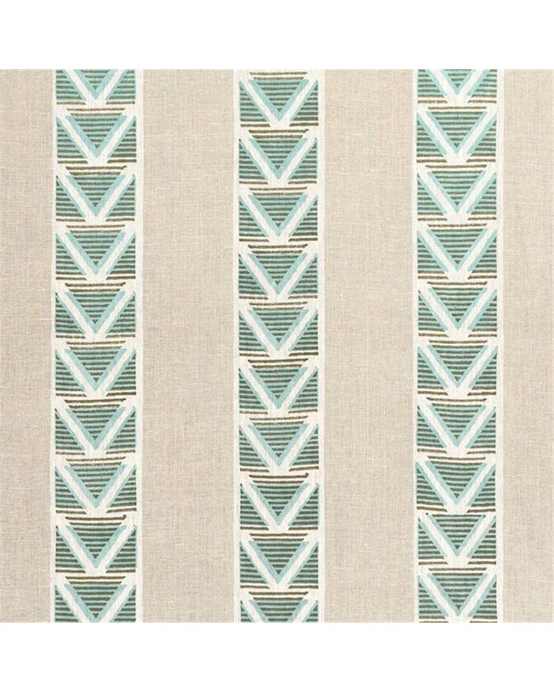 Burton Stripe Linen and Turquoise AF23121 Burton Stripe Linen and Turquoise AF23121