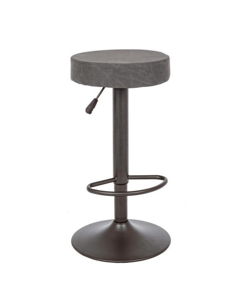 VINTAGE DARK GRAY PIPER STOOL VINTAGE DARK GRAY PIPER STOOL
