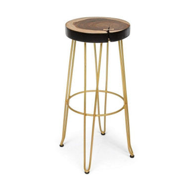 TABURETE BAR RAKEL ORO