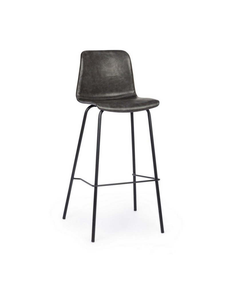 BAR STOOL KYRA PU ANTHRACITE ANTHRACITE VINTAGE BAR STOOL KYRA PU ANTHRACITE ANTHRACITE VINTAGE