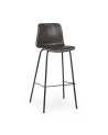 BAR STOOL KYRA PU ANTHRACITE ANTHRACITE VINTAGE