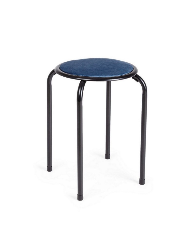 TABURETE AMAL TERCIOPELO AZUL OSC TABURETE AMAL TERCIOPELO AZUL OSC