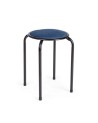 AMAL VELVET DARK BLUE VELVET STOOL