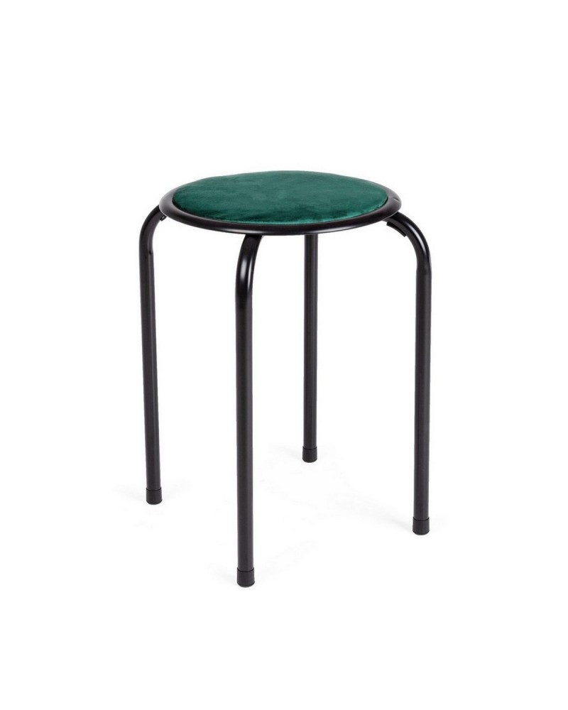 TABURETE AMAL TERCIOPELO VERDE OSC TABURETE AMAL TERCIOPELO VERDE OSC
