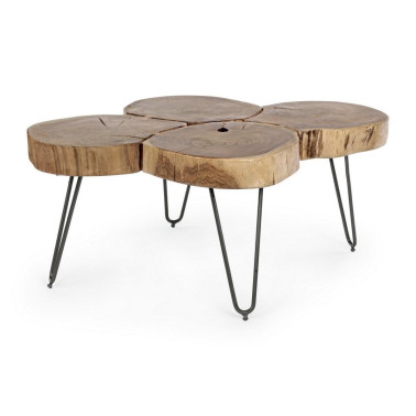 TABLE BASSE EN BOIS ORBITAL 90X60