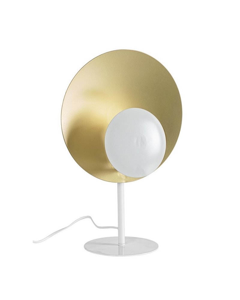 LAMPE À POSER DESIGN BLANC-DORÉ H LAMPE À POSER DESIGN BLANC-DORÉ H