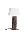 LAMPE À POSER HUGO LAITON-BLANC H