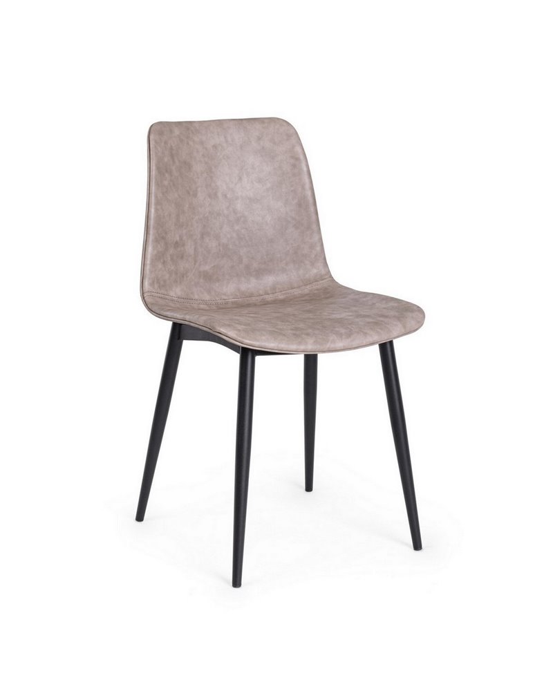 SILLA KYRA PU BEIGE VINT. ESTRUCT. NEGRO SILLA KYRA PU BEIGE VINT. ESTRUCT. NEGRO