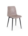SILLA KYRA PU BEIGE VINT. ESTRUCT. NEGRO