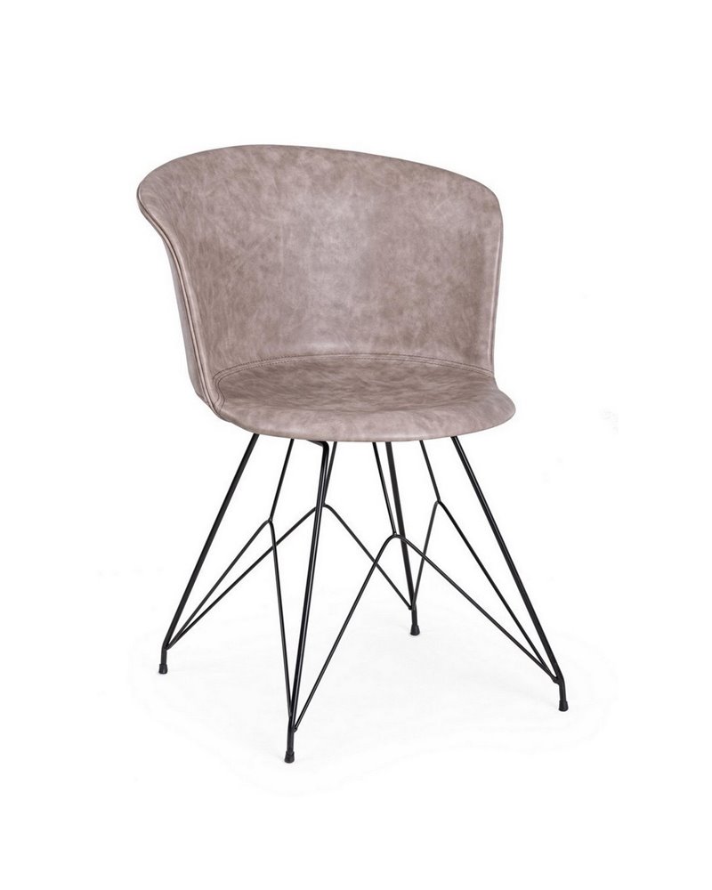 SILLA LOFT PU BEIGE VINT. ESTRUCT. NEGRO SILLA LOFT PU BEIGE VINT. ESTRUCT. NEGRO