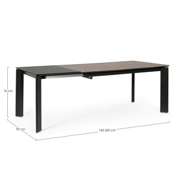 MESA EXT BRIVA GRIS-NEGRO...