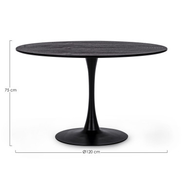MESA BLOOM NEGRO D120