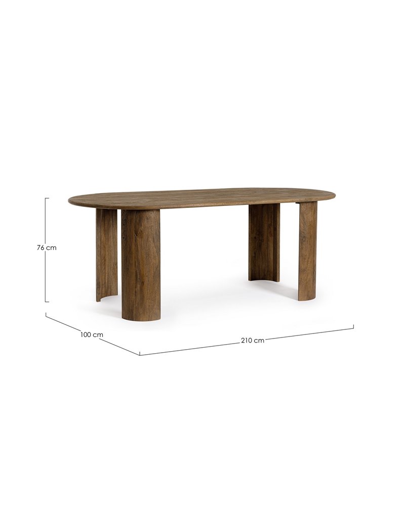 ORLANDO OVAL BROWN TABLE 200X100 ORLANDO OVAL BROWN TABLE 200X100