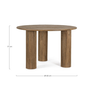 MESA DACCA MARRÓN D120