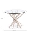 SAHEL RED GLASS TABLE 110X110