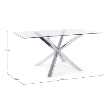 MESA MAY RECT VIDRIO PATA ACE 160X90X75H