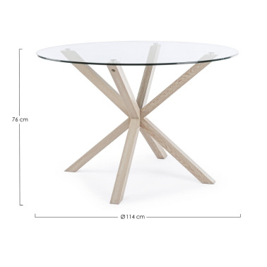 MESA MAY RED VIDRIO PATA NATURAL D114