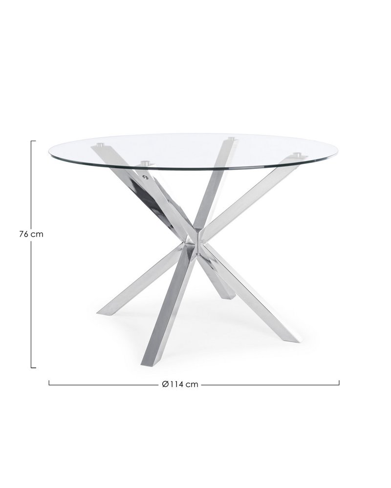 MESA MAY VIDRIO PATA ACERO D114 MESA MAY VIDRIO PATA ACERO D114
