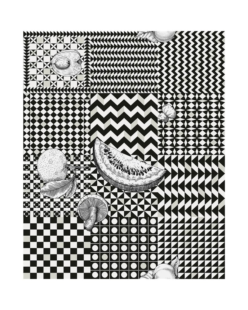Frutta e Geometrico Black & White 123-6030 Frutta e Geometrico Black & White 123-6030