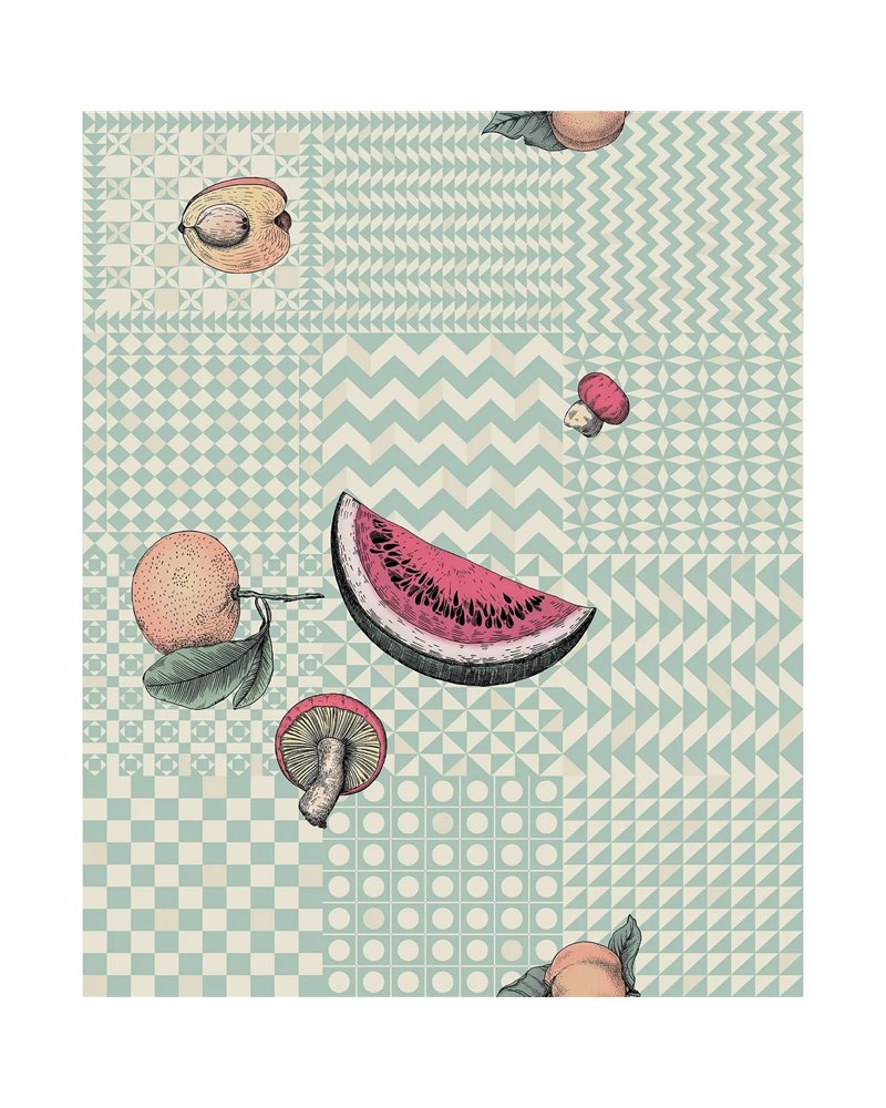 Frutta e Geometrico Pastel 123-6029 Frutta e Geometrico Pastel 123-6029