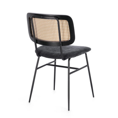 CHAISE GLENNA GRIS FONCÉ