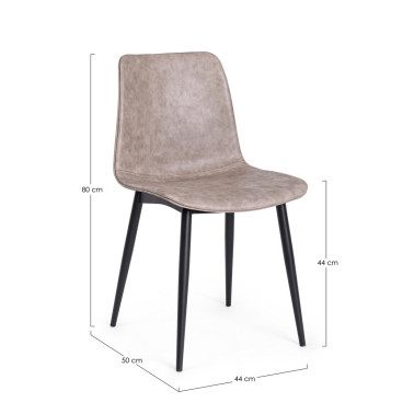SILLA KYRA PU BEIGE VINT....