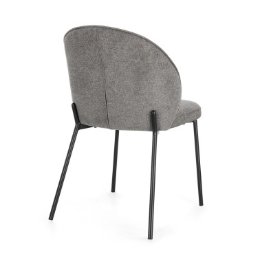 CHAISE WENDY NOIR/GRIS FONCÉ