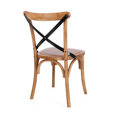 CHAISE À ÉCROU EN MÉTAL CROISÉ