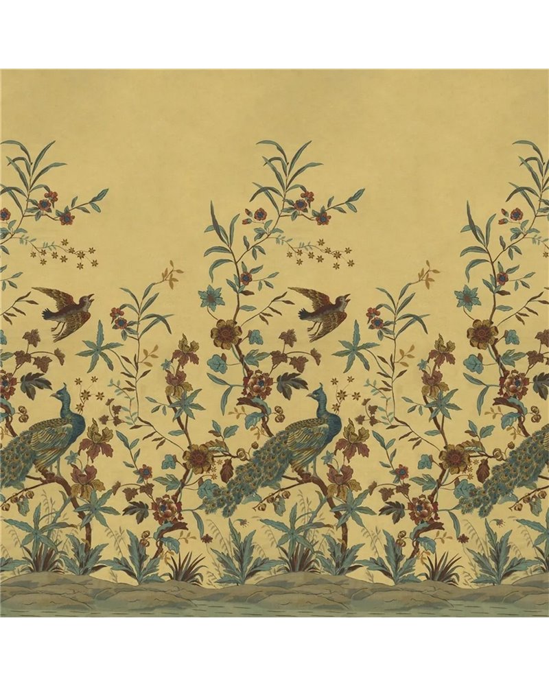 Peacock Toile Scene 1 Sepia PJD6013-01 Peacock Toile Scene 1 Sepia PJD6013-01