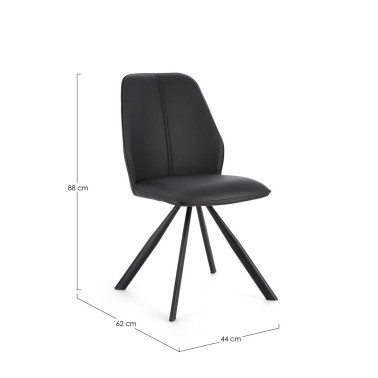 CHAIR MAXWELL PU BLACK