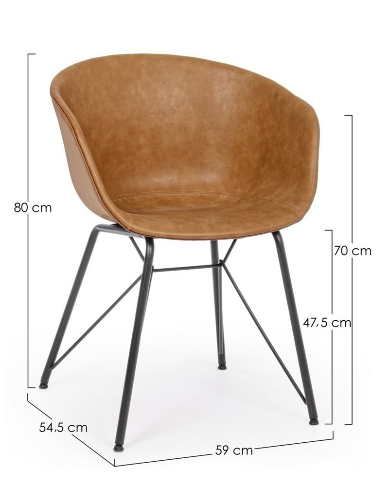 SILLA WARHOL PU CUERO VINTAGE