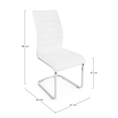 SILLA MYRA PU BLANCO