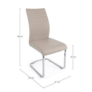 SILLA MYRA PU CAPPUCCINO