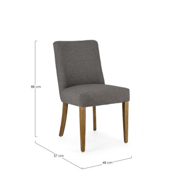SILLA BEATRIZ GRIS BUCLÉ