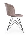 SILLA LOFT PU BEIGE VINT. ESTRUCT. NEGRO