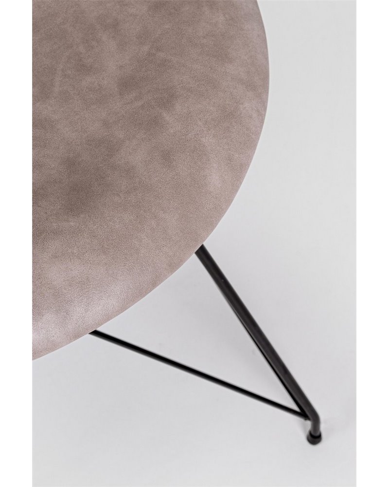 SILLA LOFT PU BEIGE VINT. ESTRUCT. NEGRO