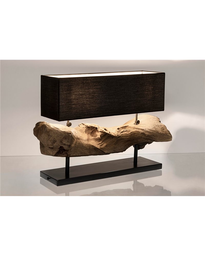 KLETA TABLE LAMP BLACK H55