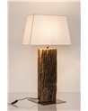 LAMPE À POSER HUGO LAITON-BLANC H