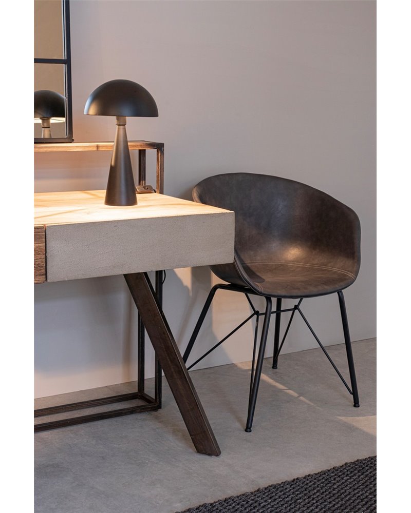 LAMPE DE TABLE MODERNE NOIRE H36.5